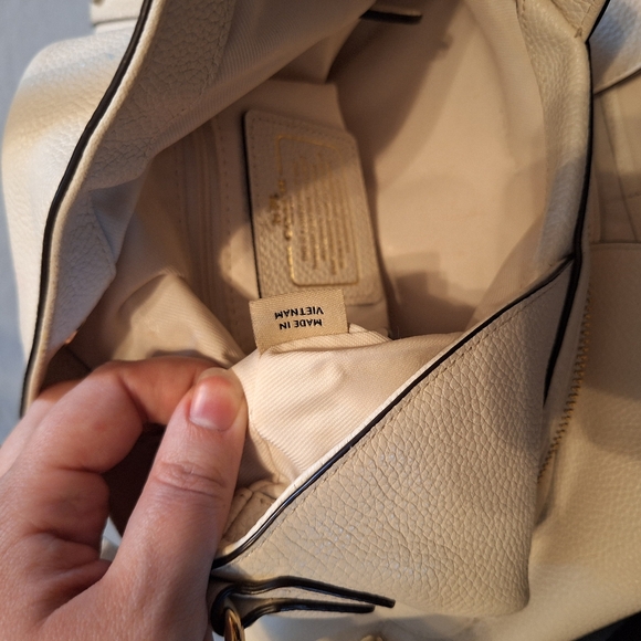 White Coach Edie 31 with Floral Rivets - Picture 8 of 11